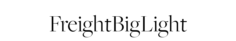 FreightBigLight font preview