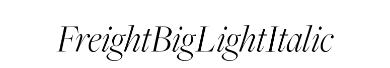FreightBigLightItalic font preview