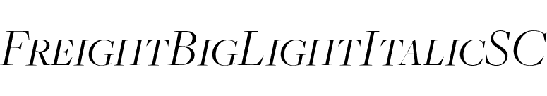 FreightBigLightItalicSC font preview