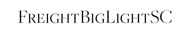 FreightBigLightSC font preview