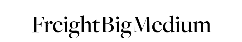 FreightBigMedium font preview
