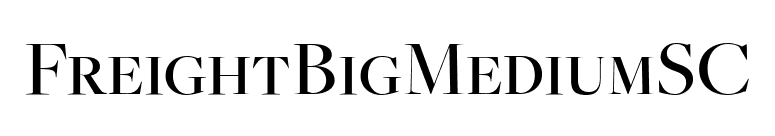 FreightBigMediumSC font preview