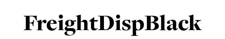 FreightDispBlack font preview