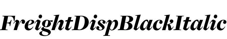 FreightDispBlackItalic font preview