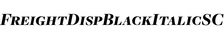 FreightDispBlackItalicSC font preview
