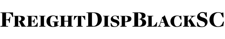 FreightDispBlackSC font preview