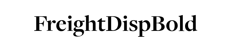 FreightDispBold font preview