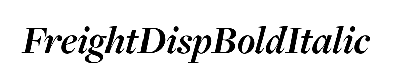 FreightDispBoldItalic font preview