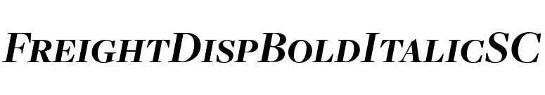 FreightDispBoldItalicSC font preview