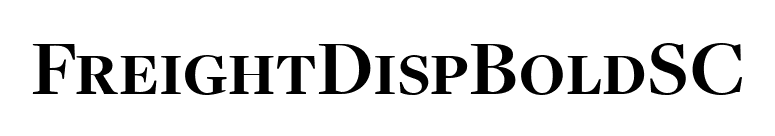 FreightDispBoldSC font preview