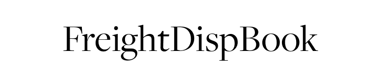FreightDispBook font preview
