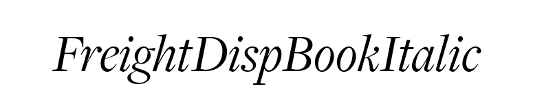 FreightDispBookItalic font preview
