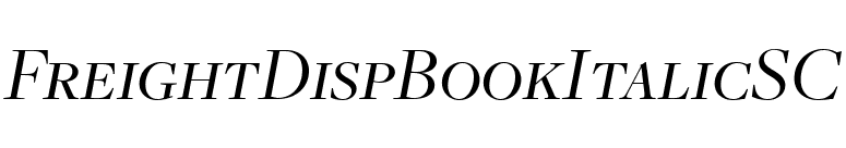 FreightDispBookItalicSC font preview