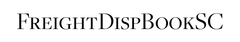 FreightDispBookSC font preview