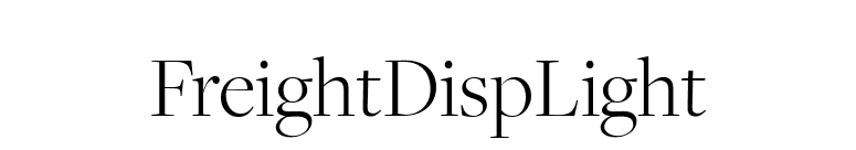 FreightDispLight font preview