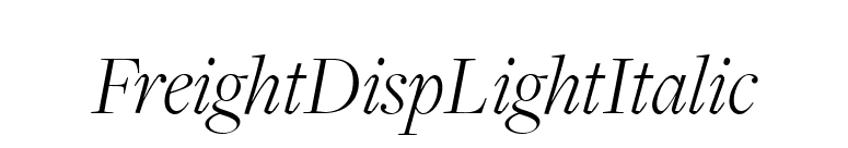 FreightDispLightItalic font preview