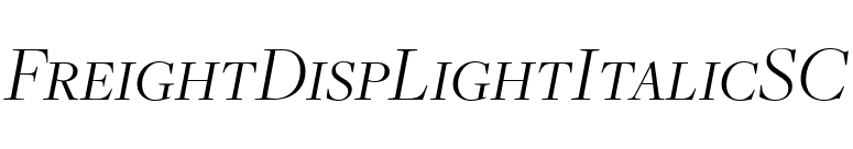 FreightDispLightItalicSC font preview
