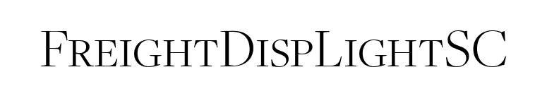 FreightDispLightSC font preview