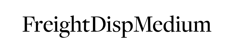 FreightDispMedium font preview