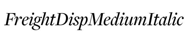 FreightDispMediumItalic font preview
