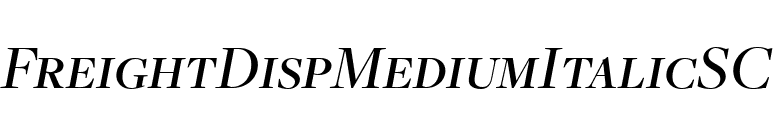 FreightDispMediumItalicSC font preview