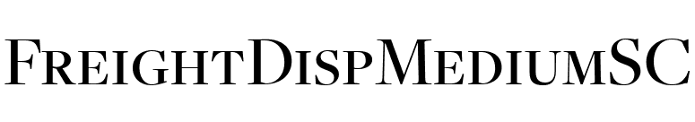 FreightDispMediumSC font preview