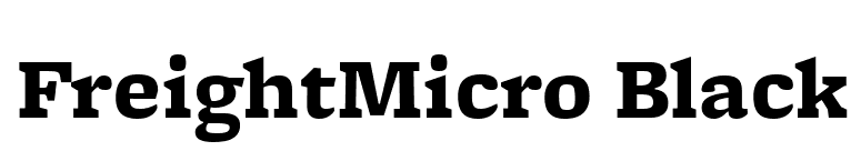 FreightMicro Black font preview