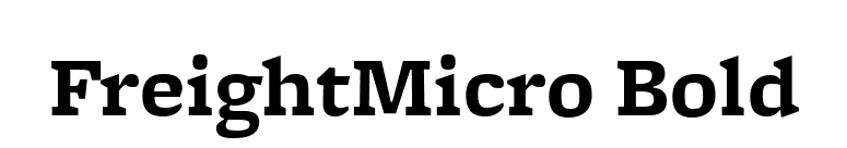 FreightMicro Bold font preview