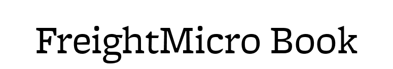 FreightMicro Book font preview