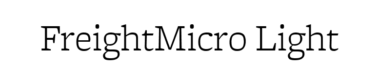 FreightMicro Light font preview