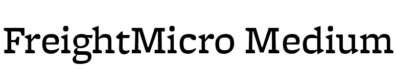 FreightMicro Medium font preview
