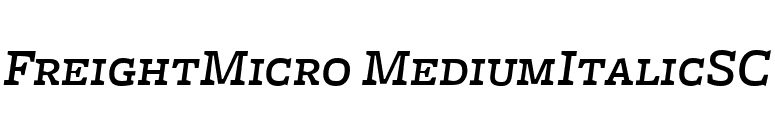 FreightMicro MediumItalicSC font preview