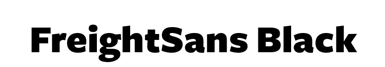 FreightSans Black font preview