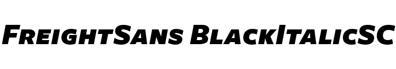 FreightSans BlackItalicSC font preview