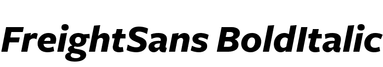 FreightSans BoldItalic font preview