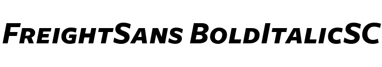 FreightSans BoldItalicSC font preview