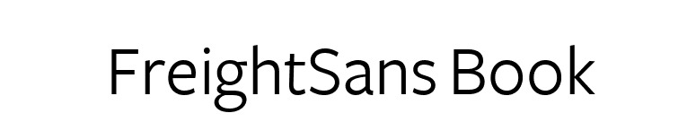 FreightSans Book font preview