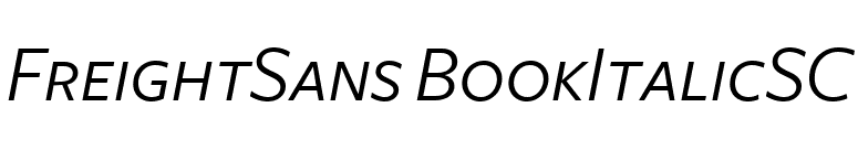 FreightSans BookItalicSC font preview