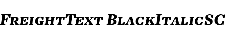 FreightText BlackItalicSC font preview