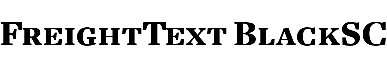 FreightText BlackSC font preview