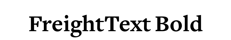 FreightText Bold font preview