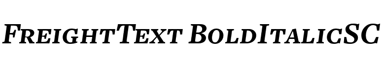 FreightText BoldItalicSC font preview