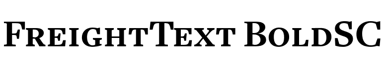 FreightText BoldSC font preview