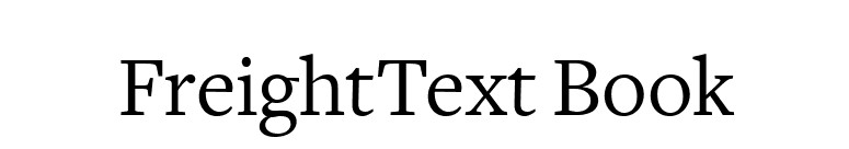 FreightText Book font preview