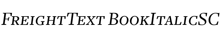 FreightText BookItalicSC font preview