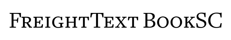 FreightText BookSC font preview