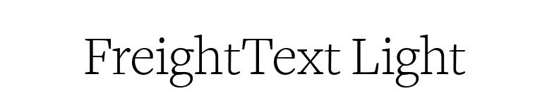 FreightText Light font preview