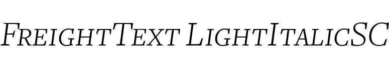 FreightText LightItalicSC font preview