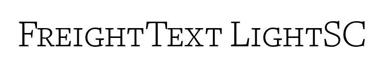 FreightText LightSC font preview