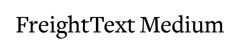 FreightText Medium font preview